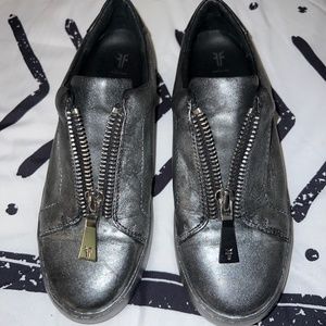 Metallic Frye slip on Sneakers